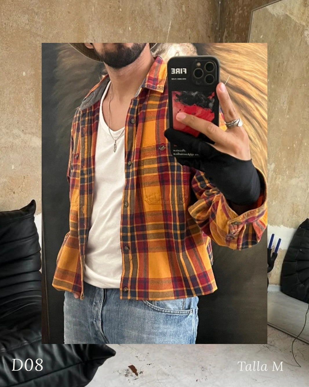 Camisa talla M / Cropped boxy fit