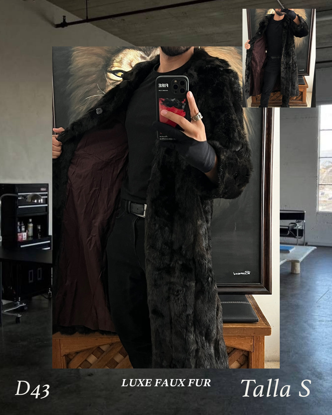 Abrigo lujoso talla S