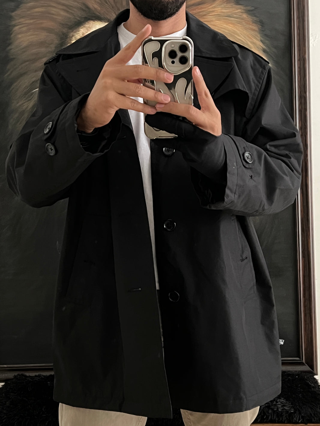 Gabardina Black London Fog (L)