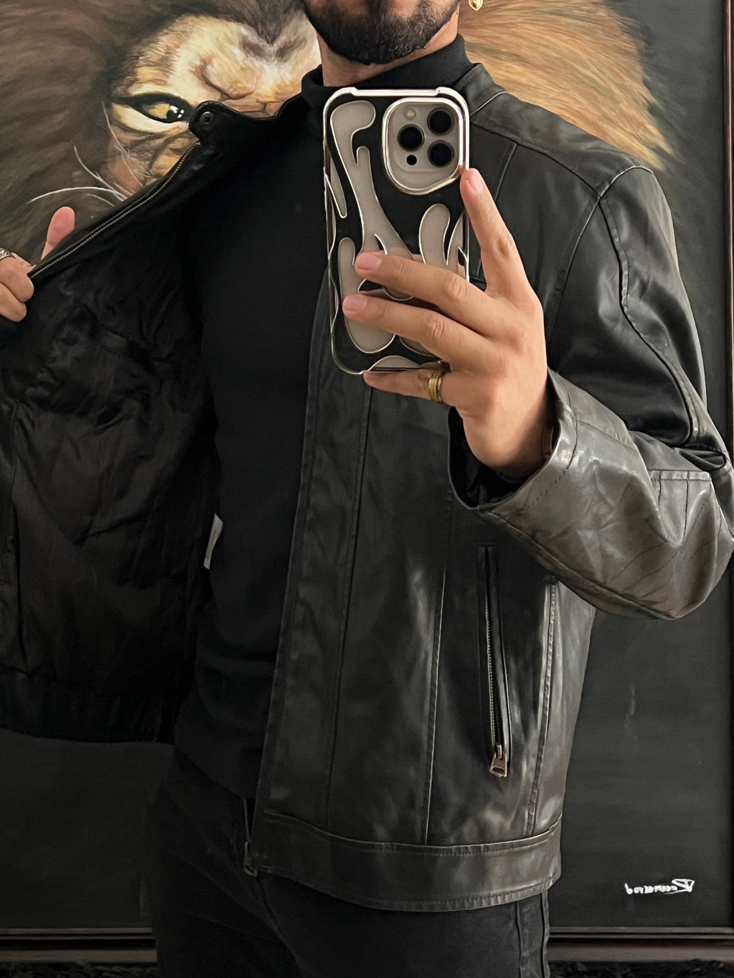 Jacket de piel Levi's (L)