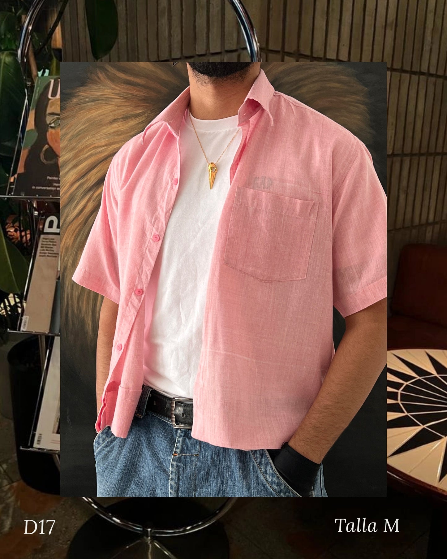 Linen Shirt / Cropped Fit (M)