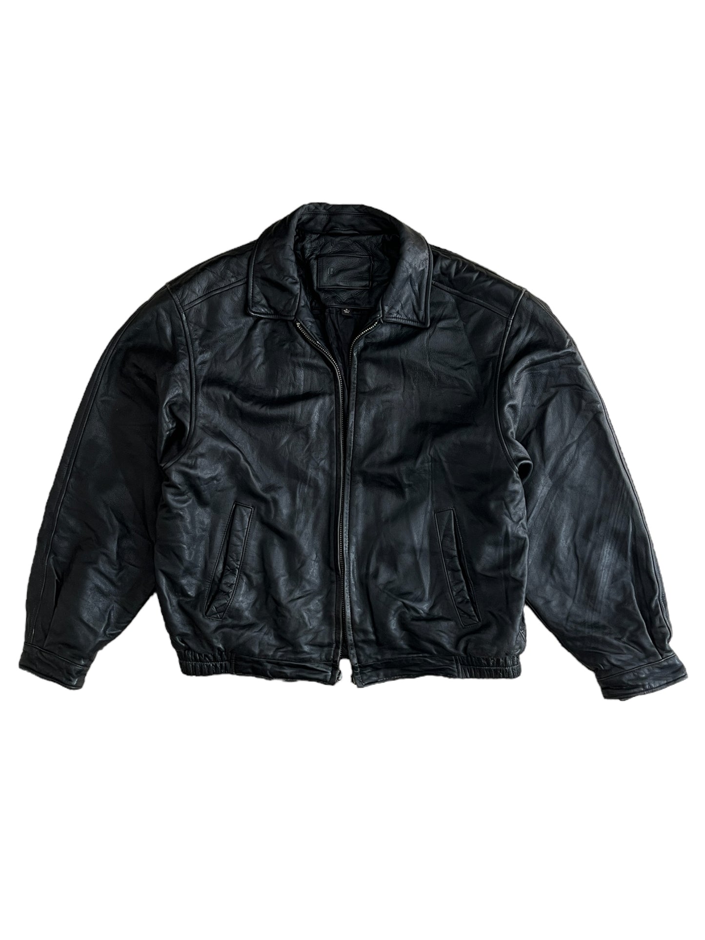 Bomber leather jacket (M)