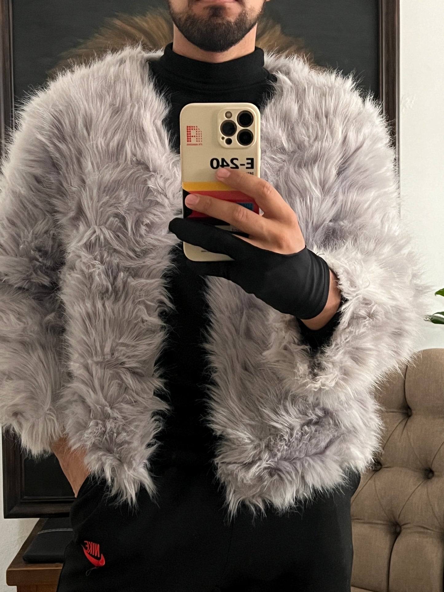 Abrigo faux fur talla S.