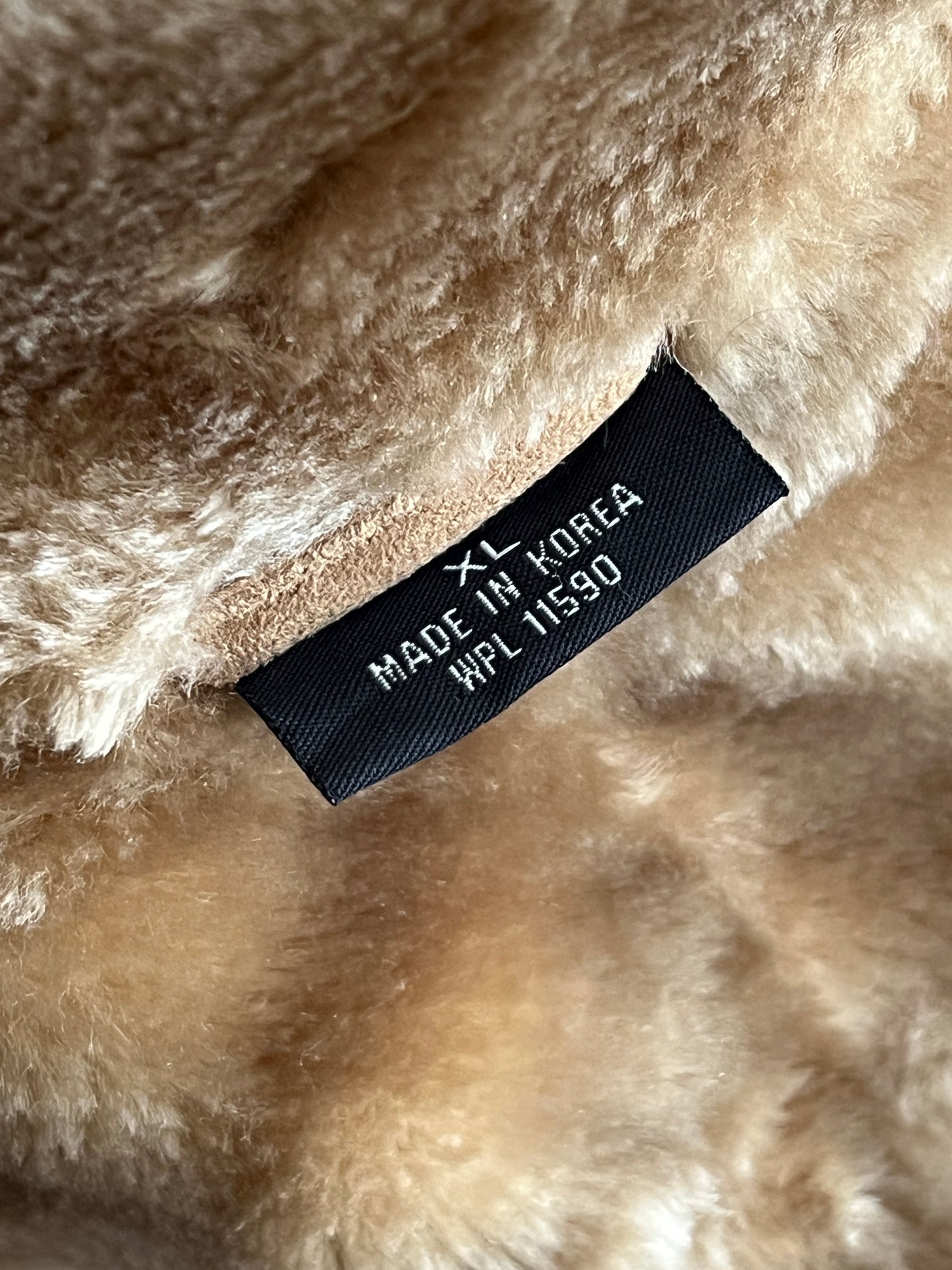 Abrigazo de faux fur talla XL hecha en Korea