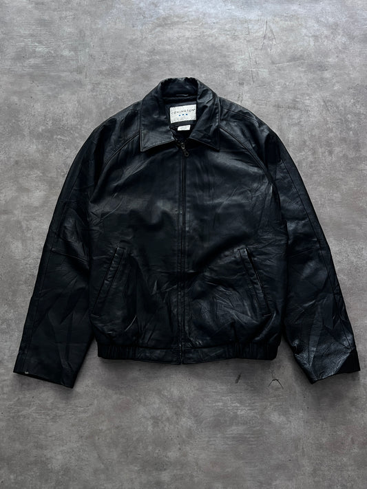 BOMBER LEATHER JACKET (L)