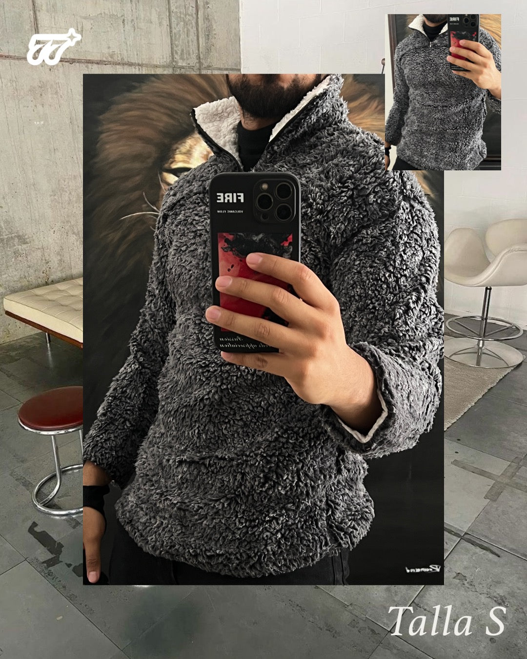 Sudadera sherpa talla S