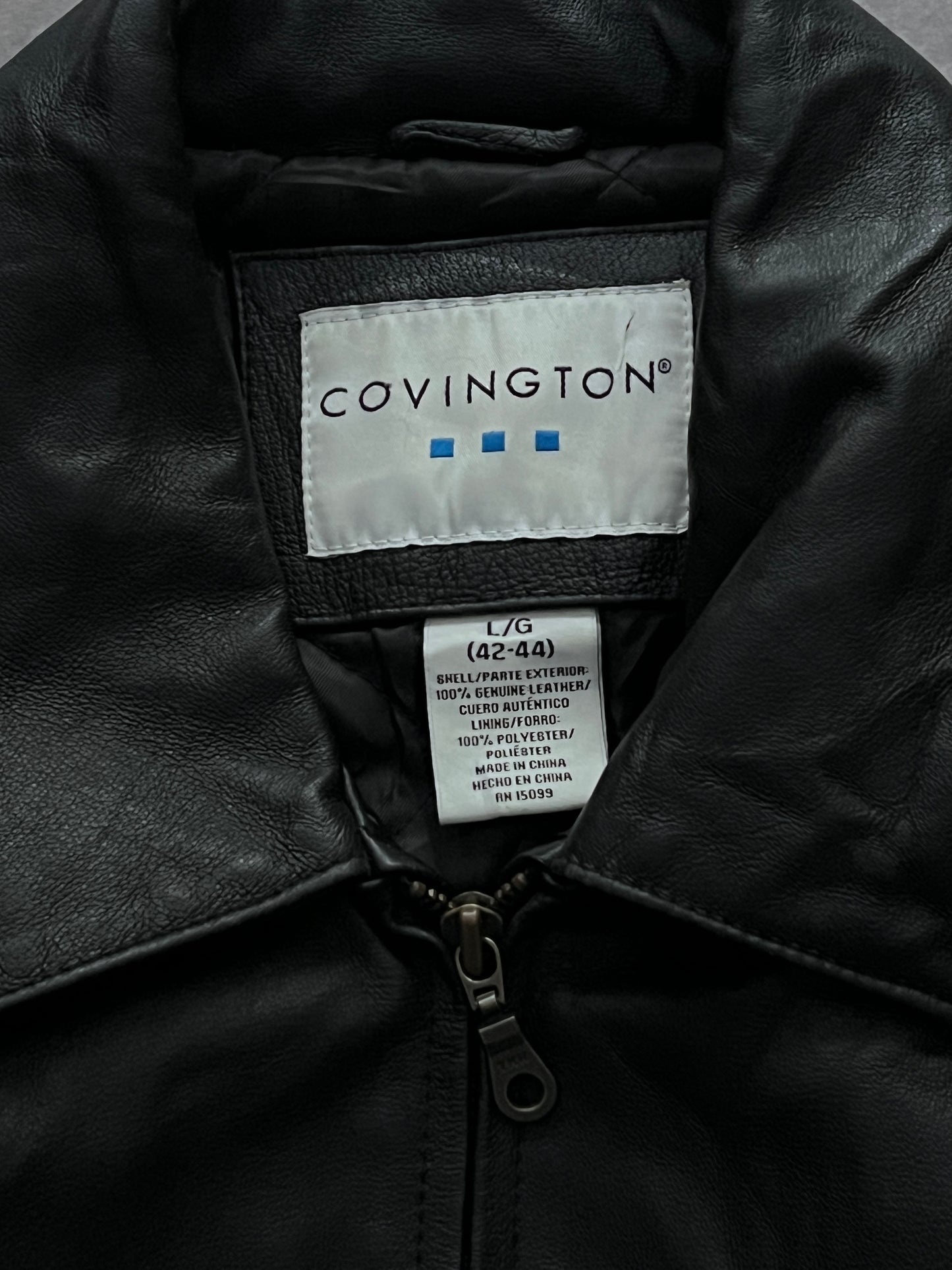 BOMBER LEATHER JACKET (L)