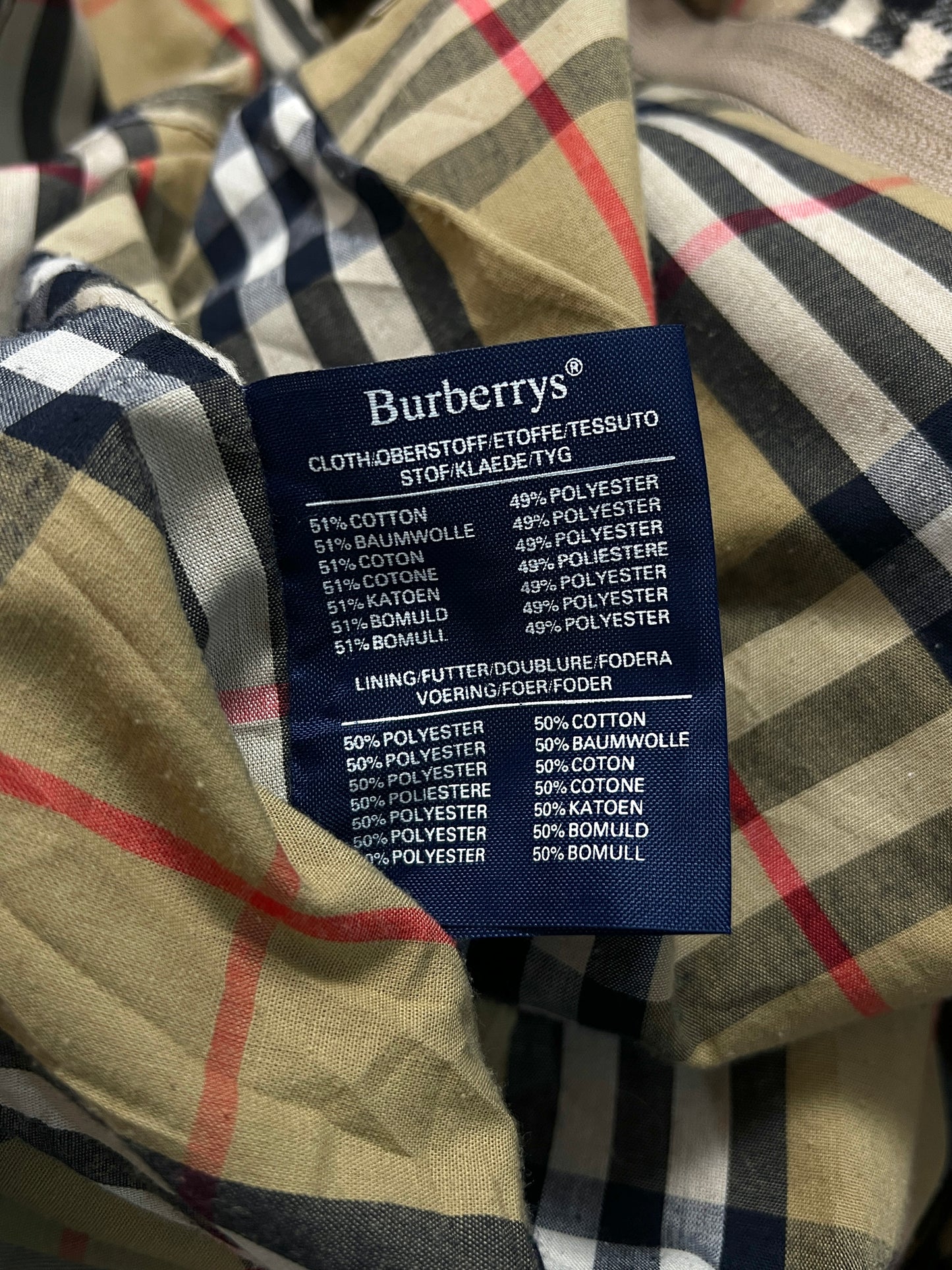 Gabardina vintage Burberry's de los 90's (XL)