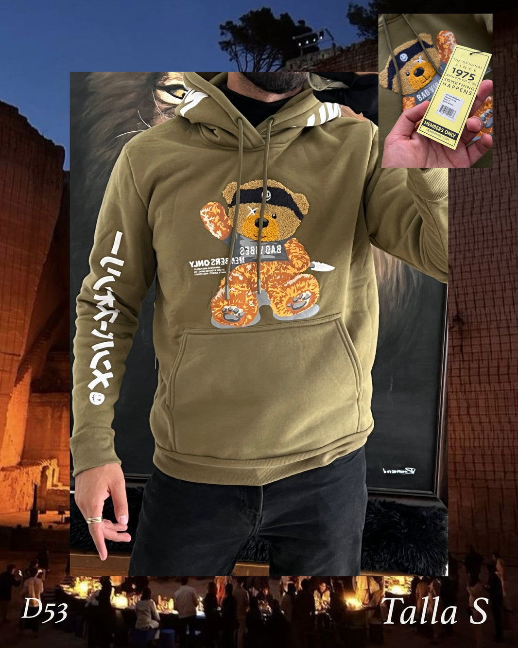 Teddy bear hoodie (S)