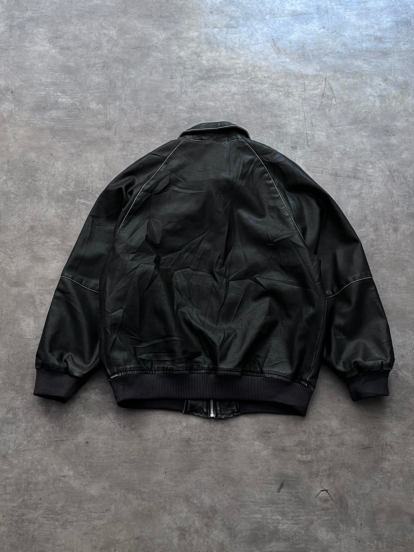 BOMBER LEATHER JACKET (S)
