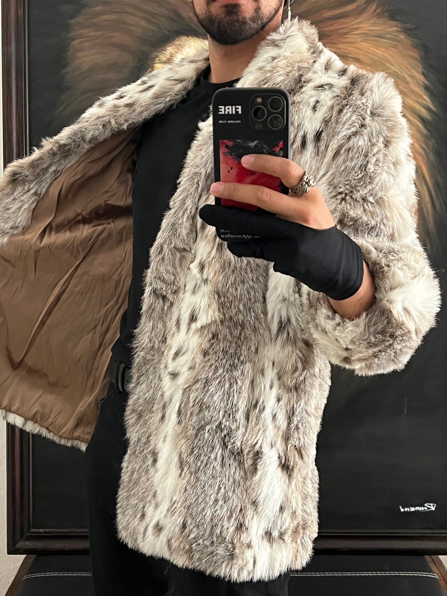 Abrigo faux fur talla S