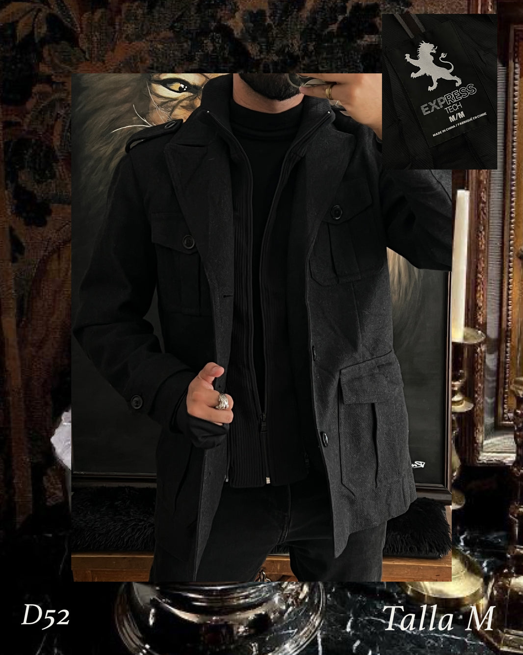 Wool coat double (M)