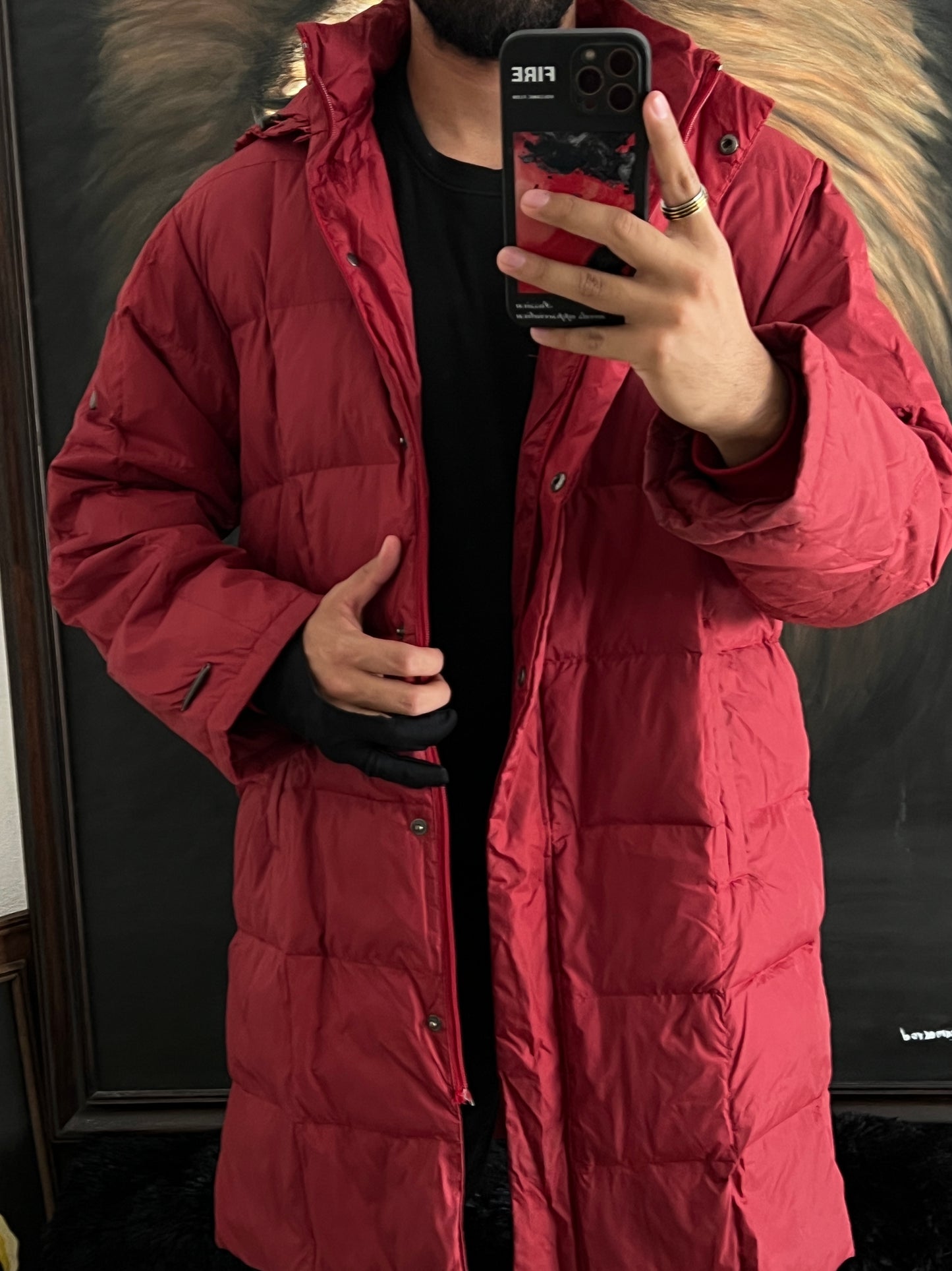 Puffer extra largo talla L