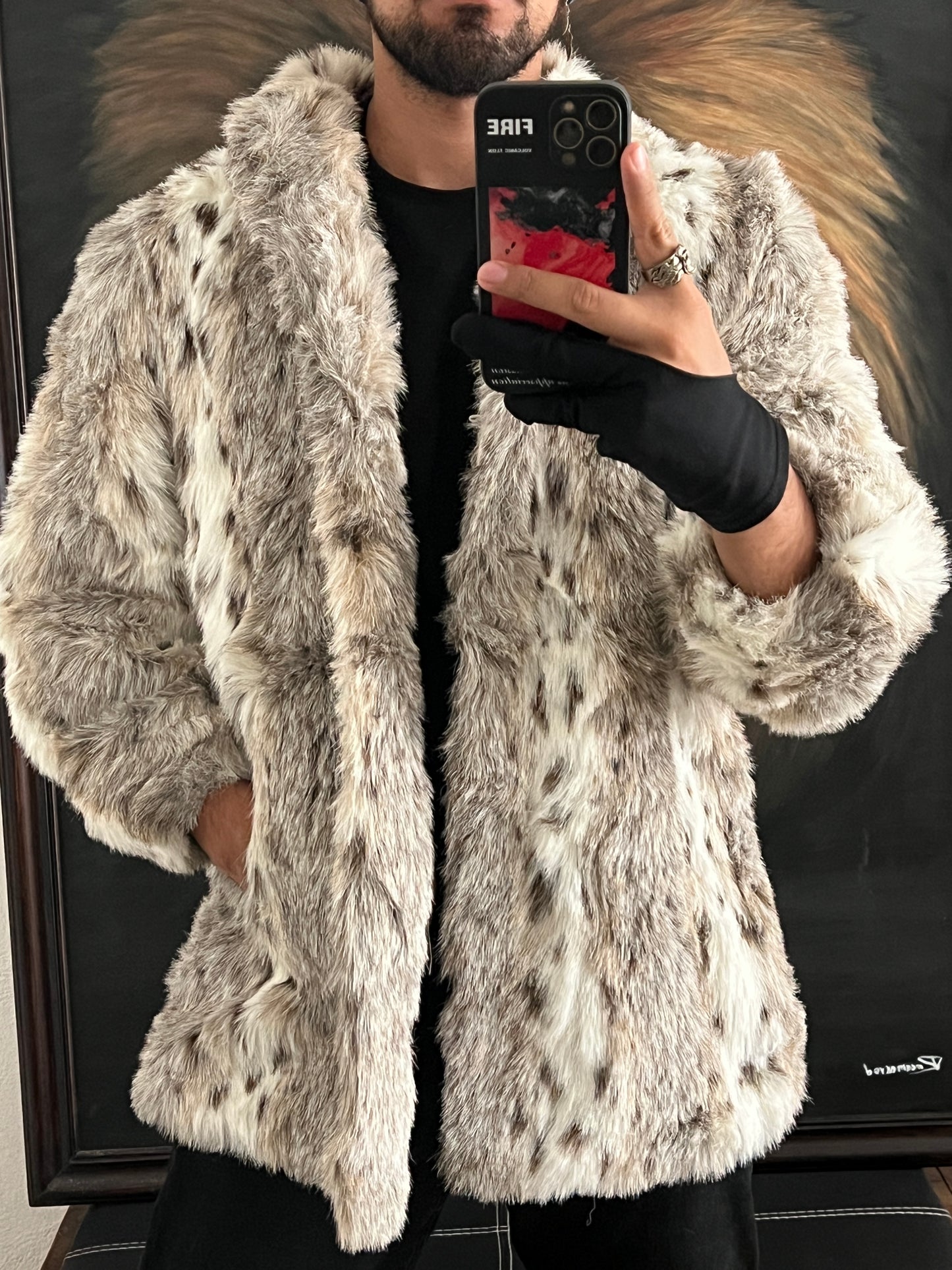 Abrigo faux fur talla S