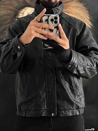 Bomber jacket leather (L)