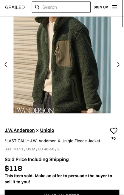 J.W. Anderson x UNIQLO / talla XS