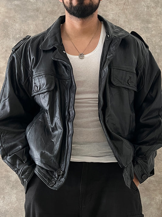 Bomber Leather Jacket (L)