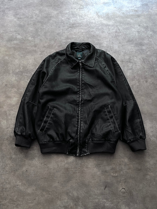 BOMBER LEATHER JACKET (S)