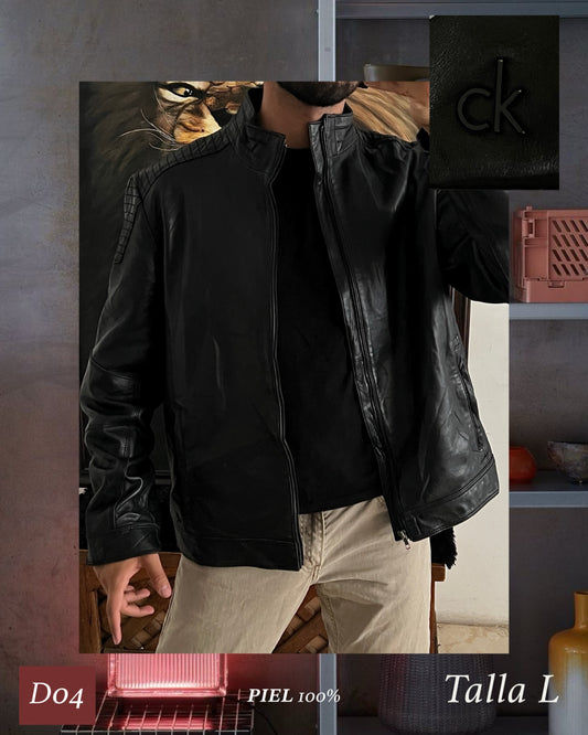 Bomber leather jacket Calvin Klein (L)