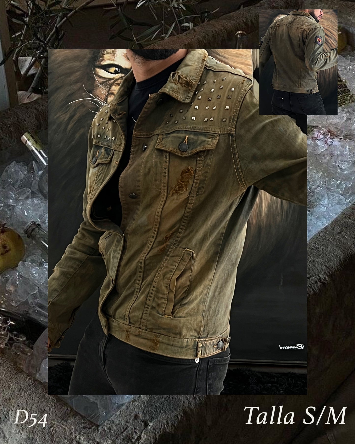 Vintage distressed jacket (S/M)