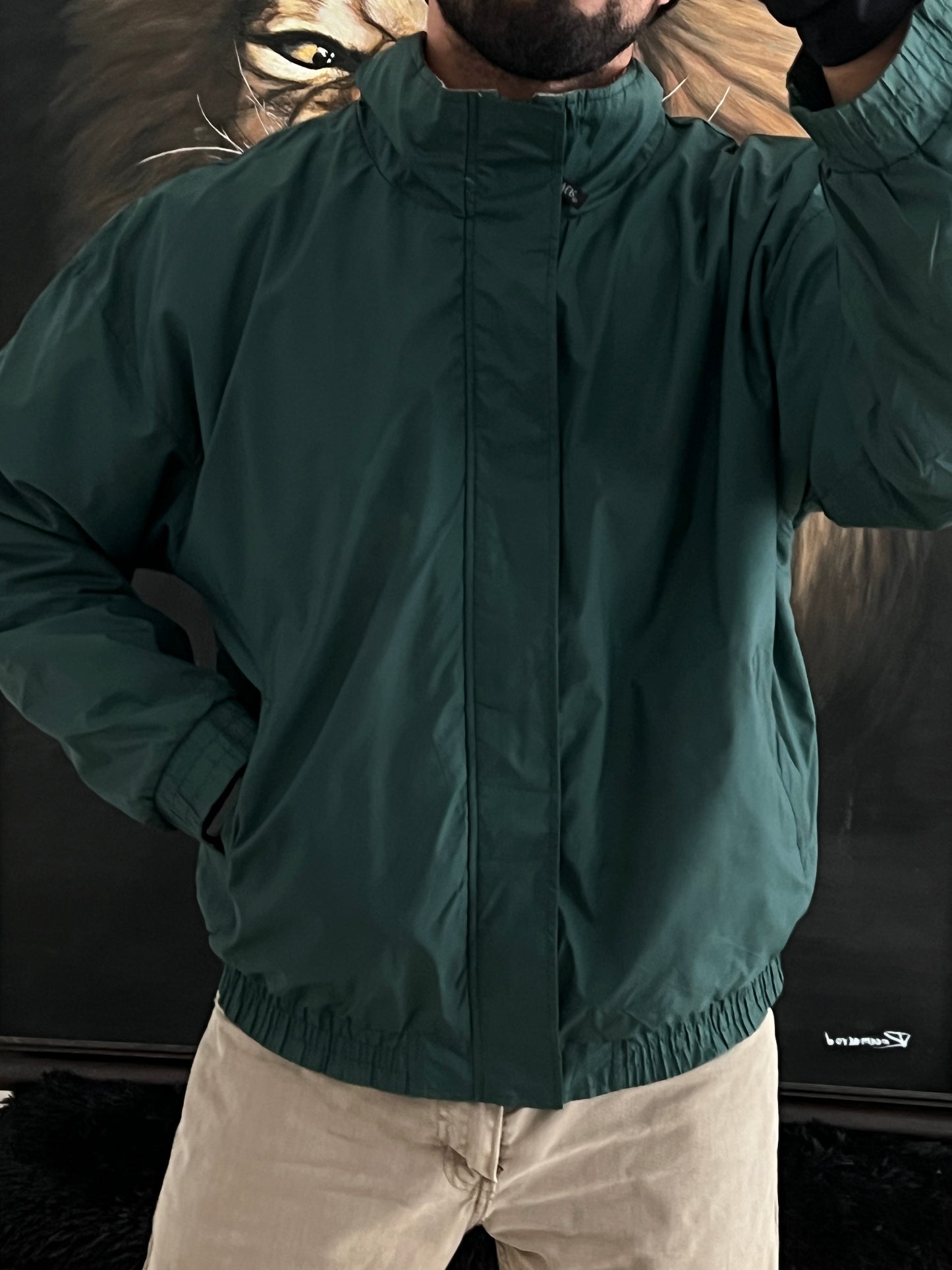 Green windbreaker (M)