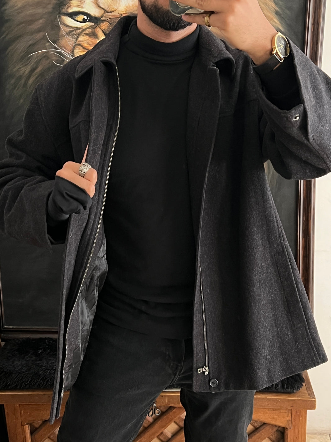 Wool coat Alfani (L)