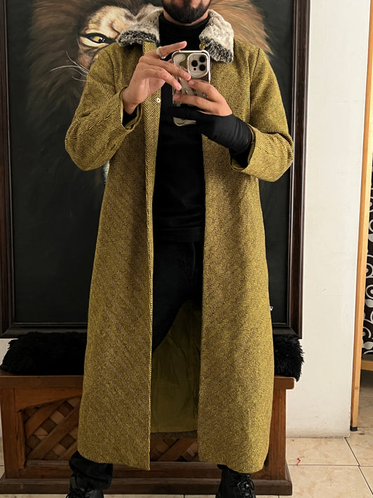 Green luxe coat (S)