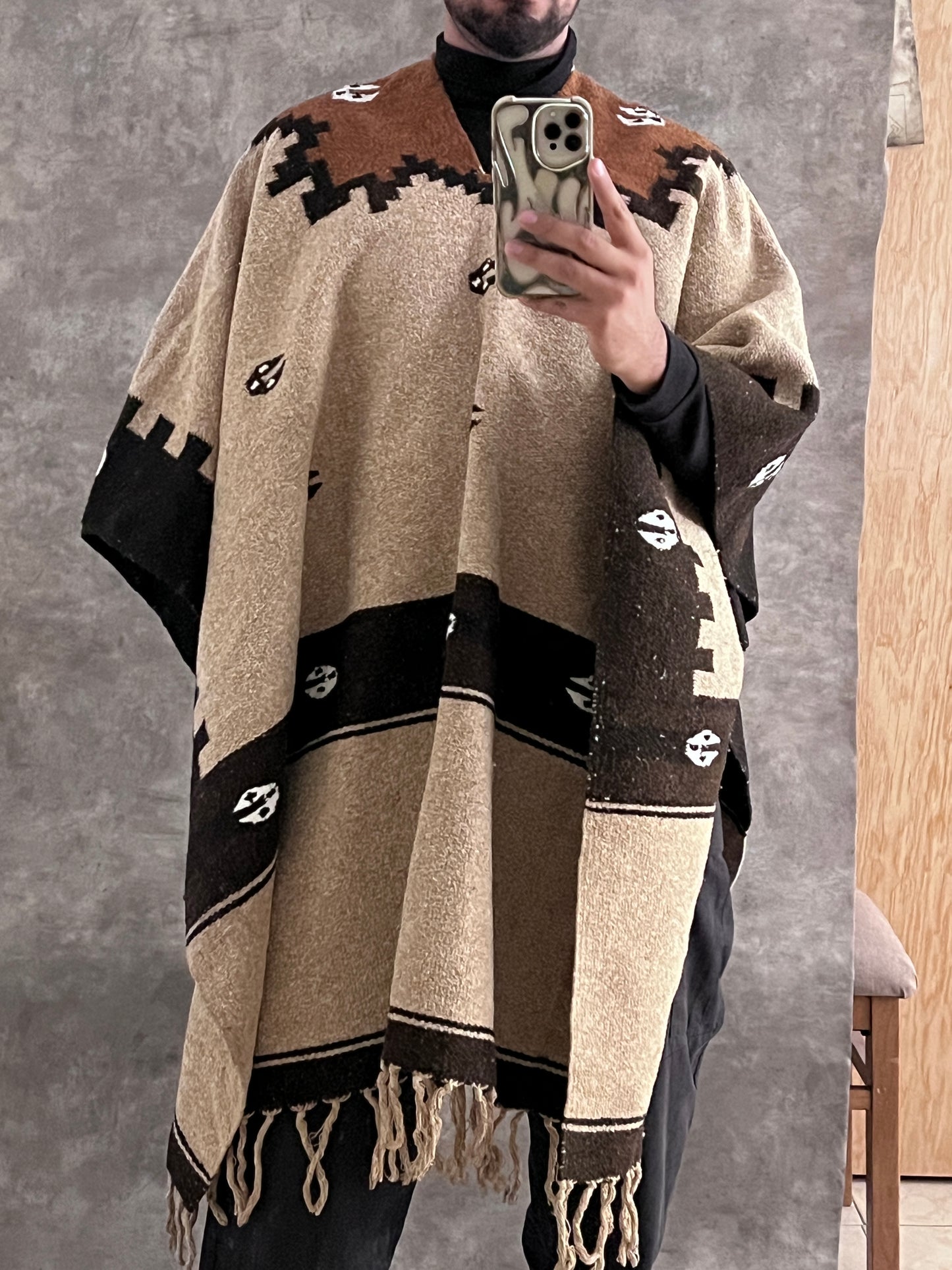 PONCHO LANA ETHNIC (Unitalla)