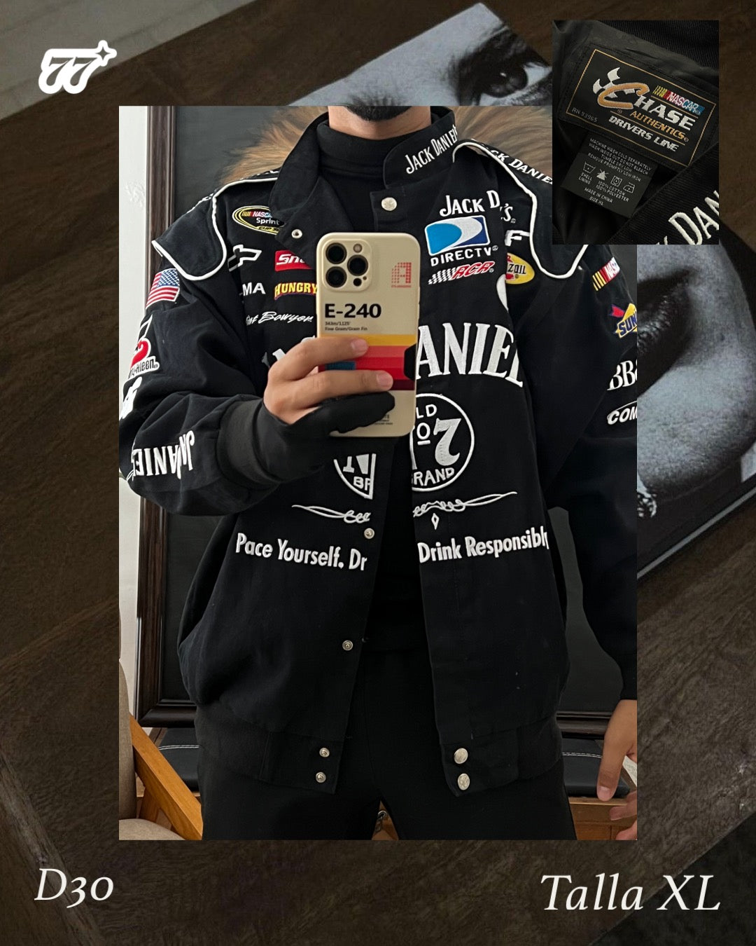 NASCAR jacket talla XL