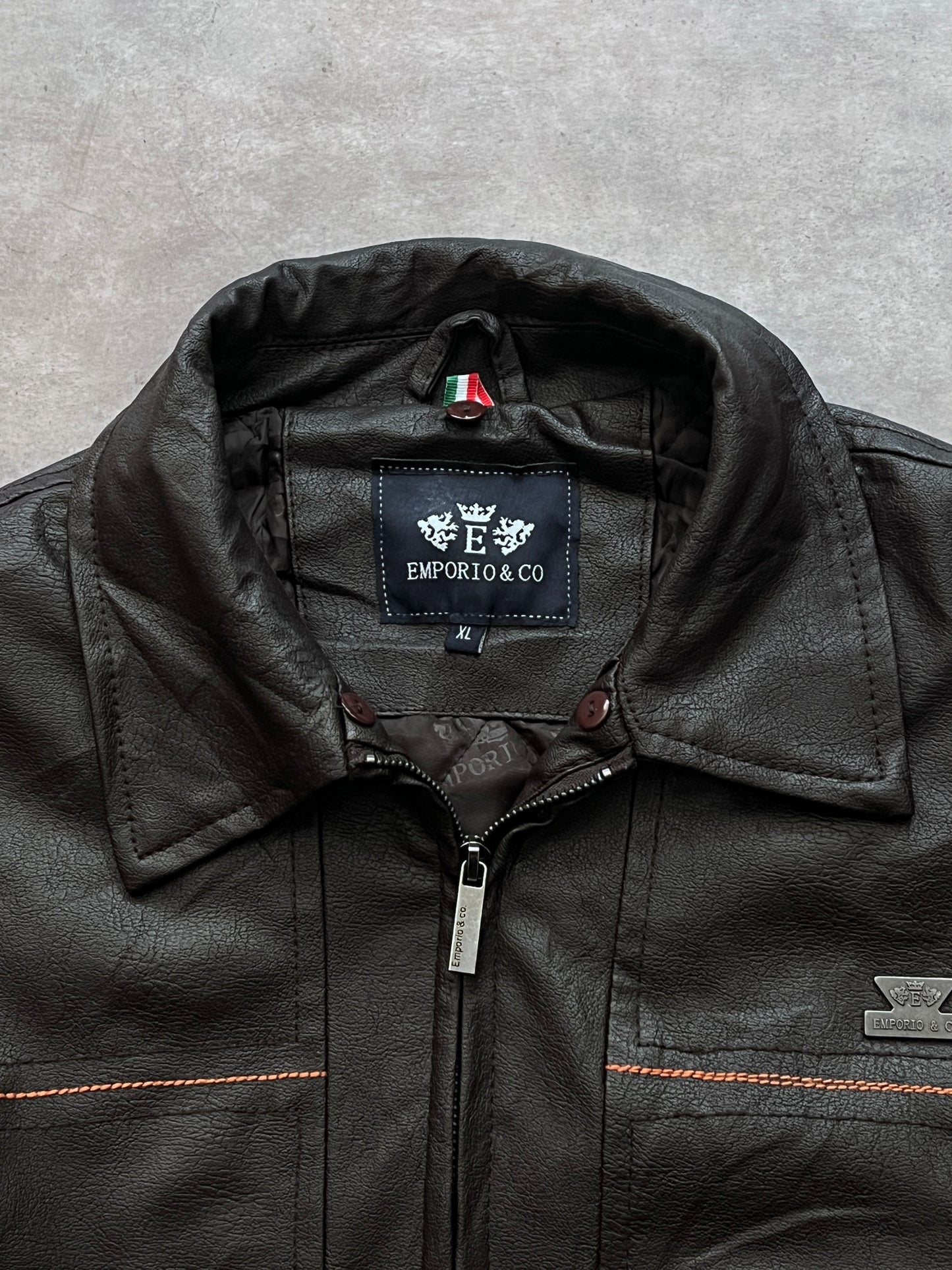 LEATHER JACKET EMPORIO (L)