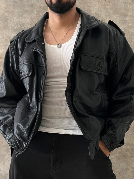 Bomber Leather Jacket (L)