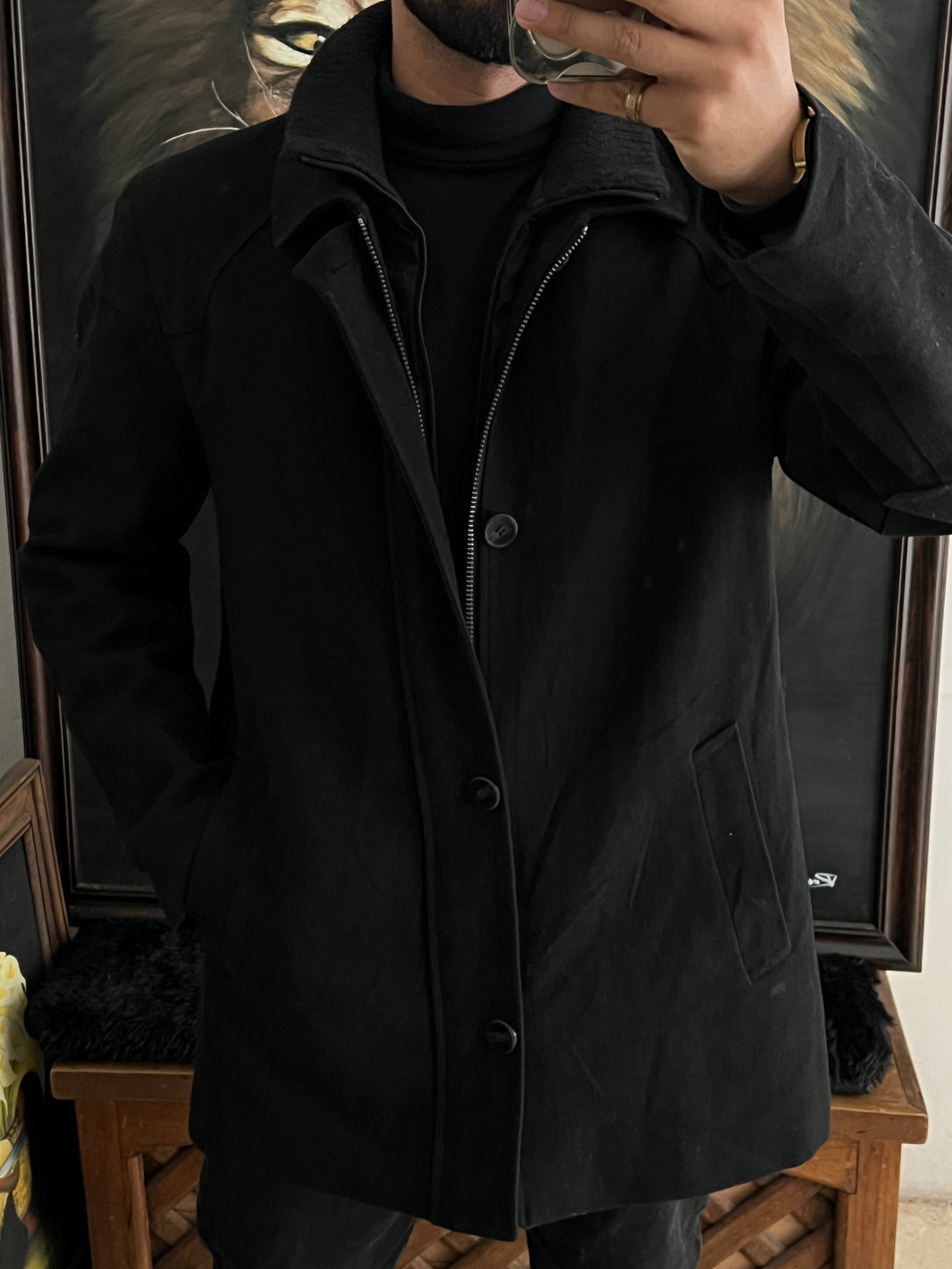 Ultra abrigo de lana (L)