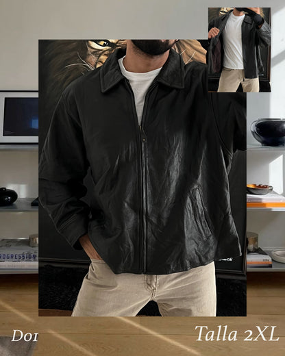 Bomber leather jacket (2XL)