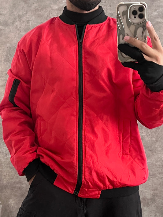 RED BOMBER JACKET (XL