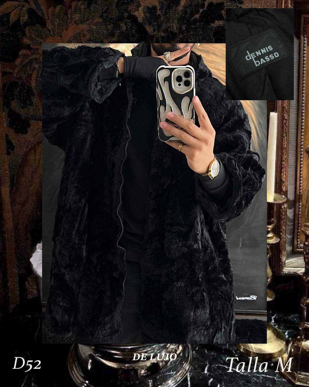 Abrigo Faux fur de lujo (M)
