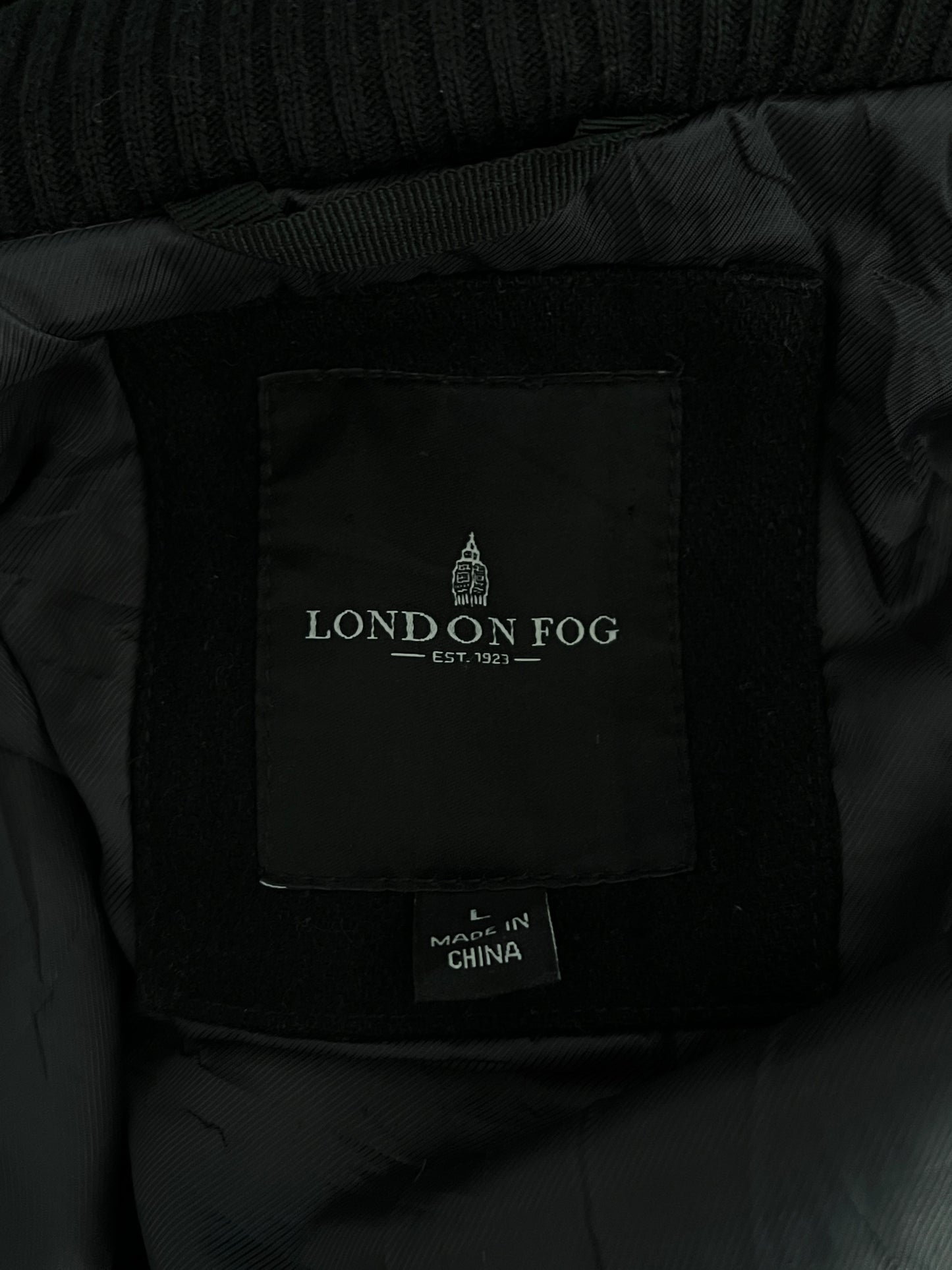 Gabardina London Fog de lana (L)