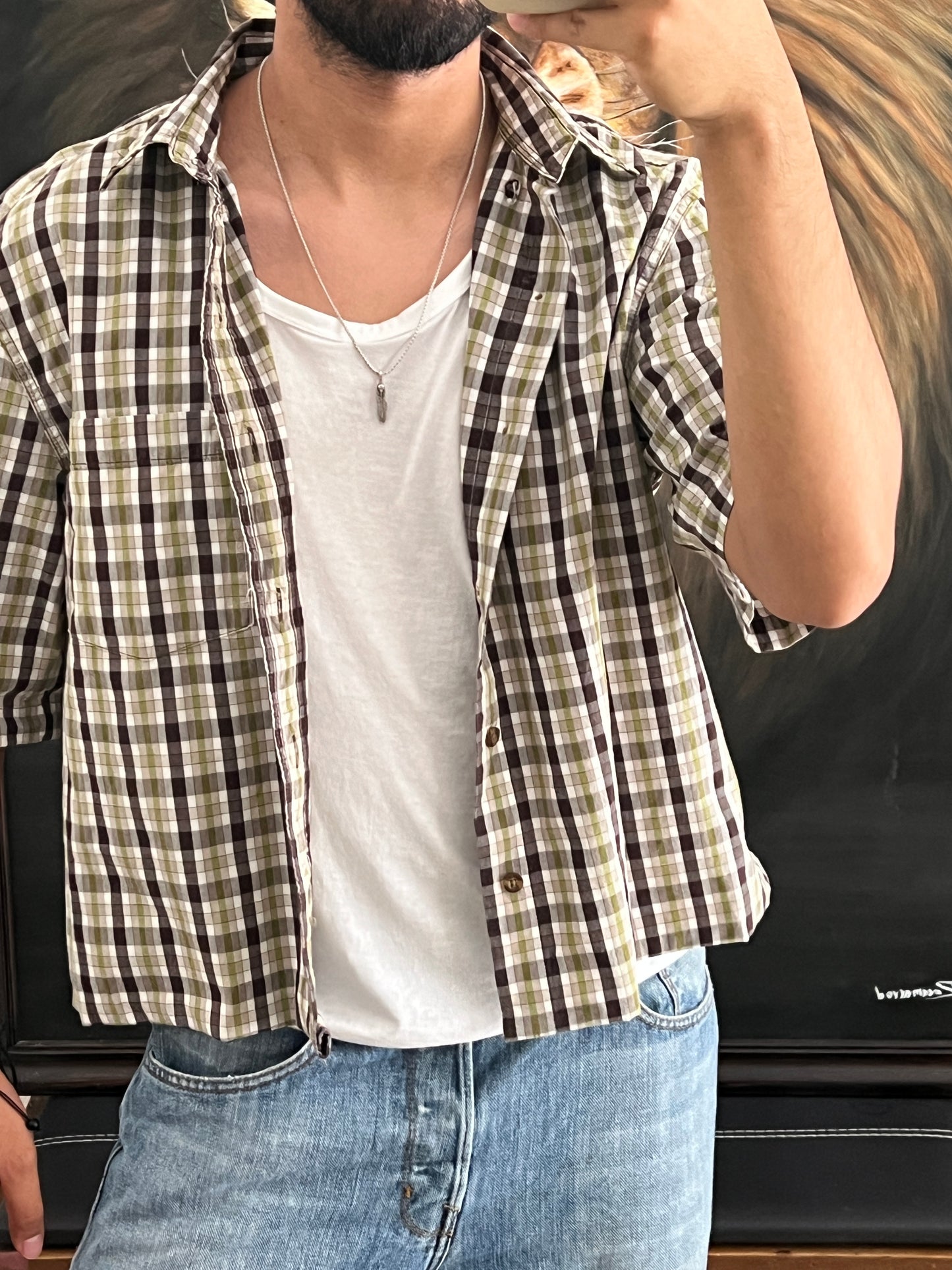 Camisa talla M / Cropped boxy fit