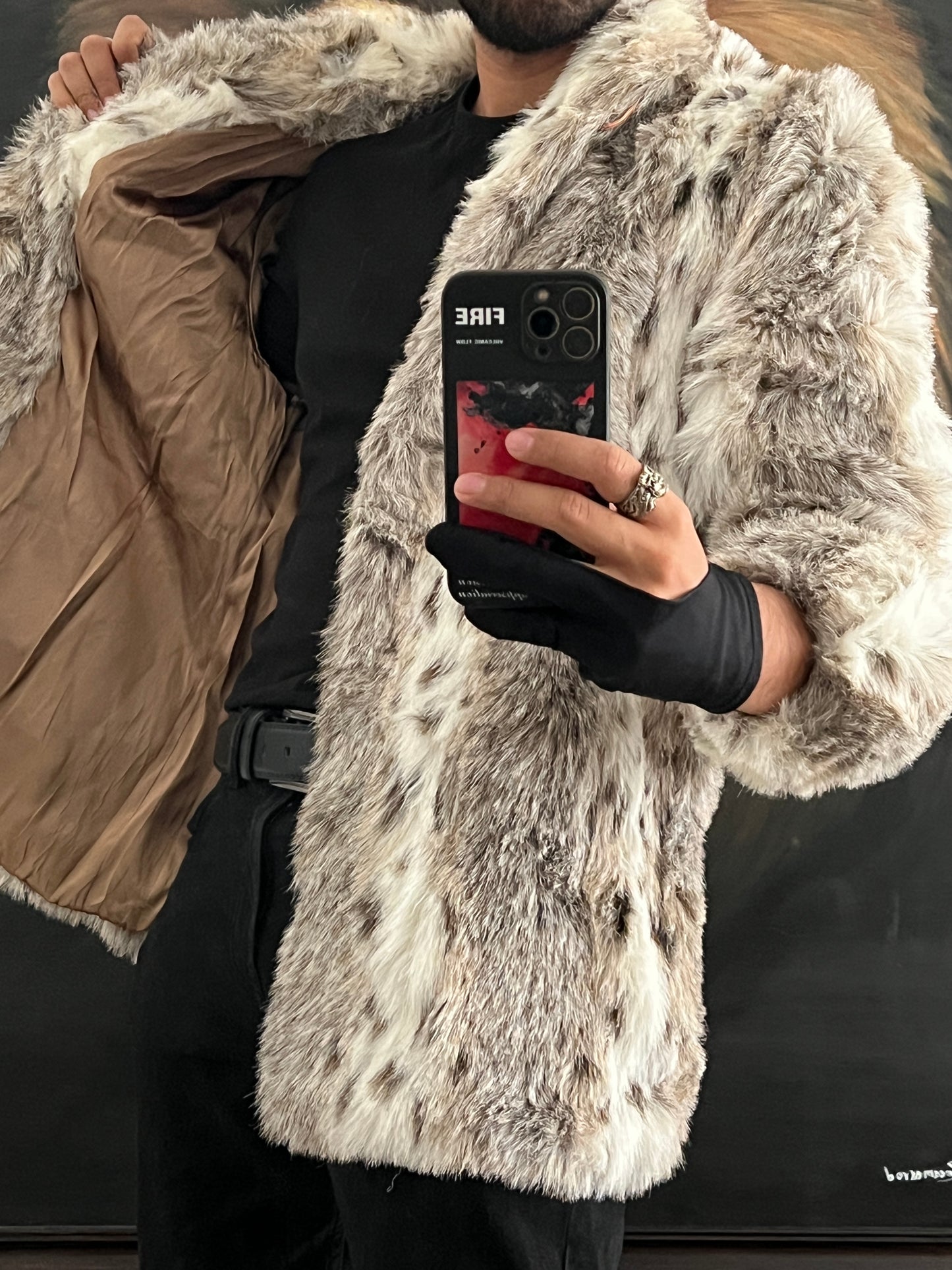 Abrigo faux fur talla S