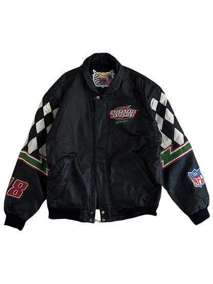 NASCAR black leather jacket (XL)