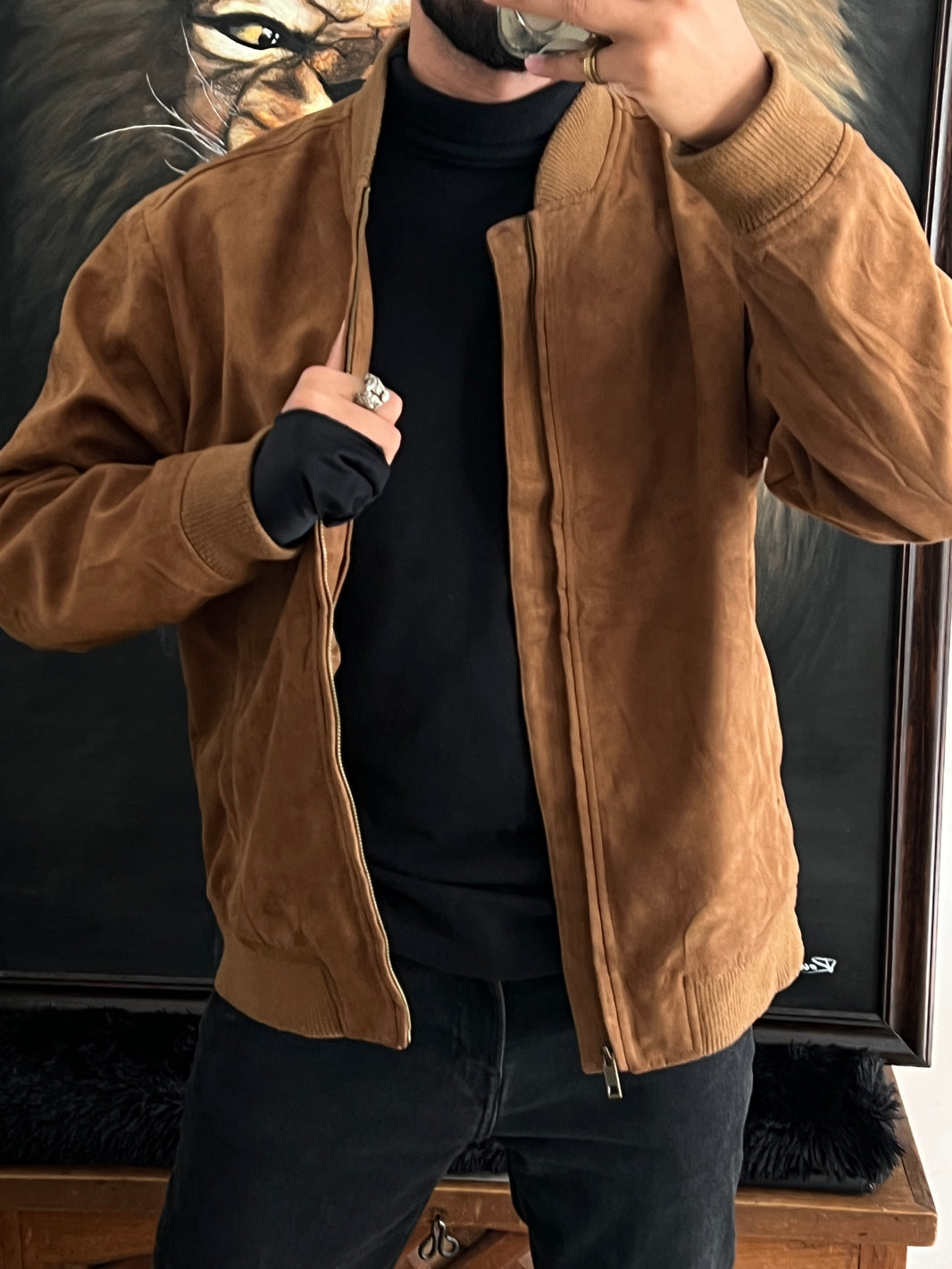 Jacket tipo gamuza (L)