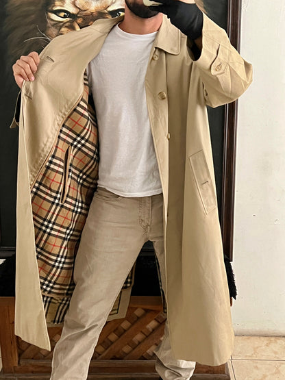 Gabardina vintage Burberry's de los 90's (XL)