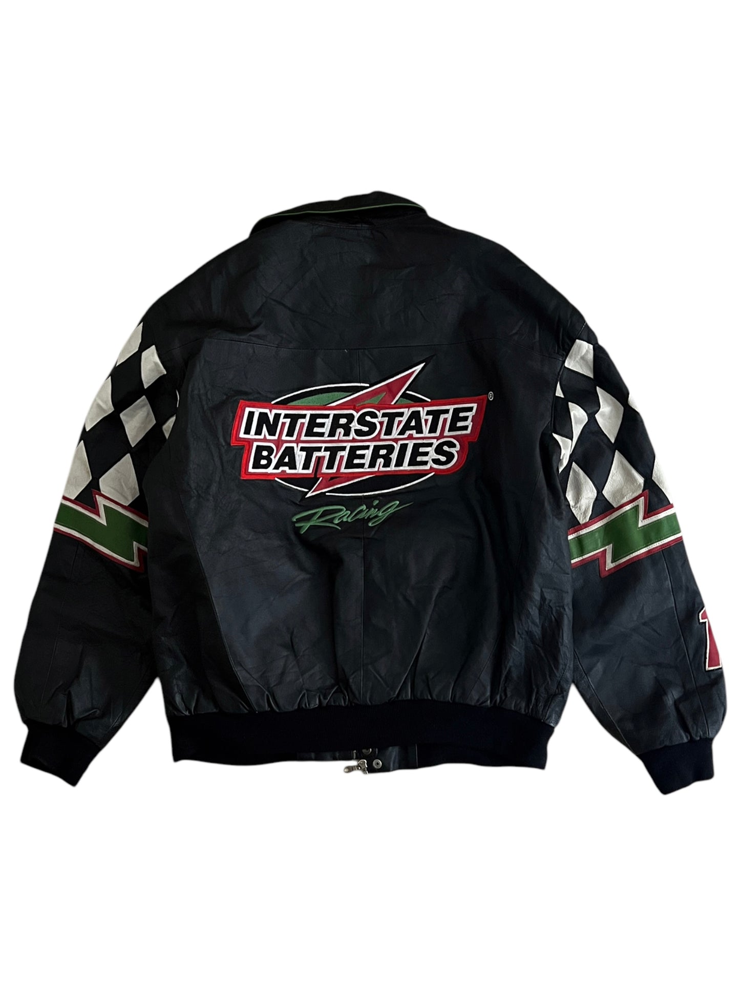 NASCAR black leather jacket (XL)