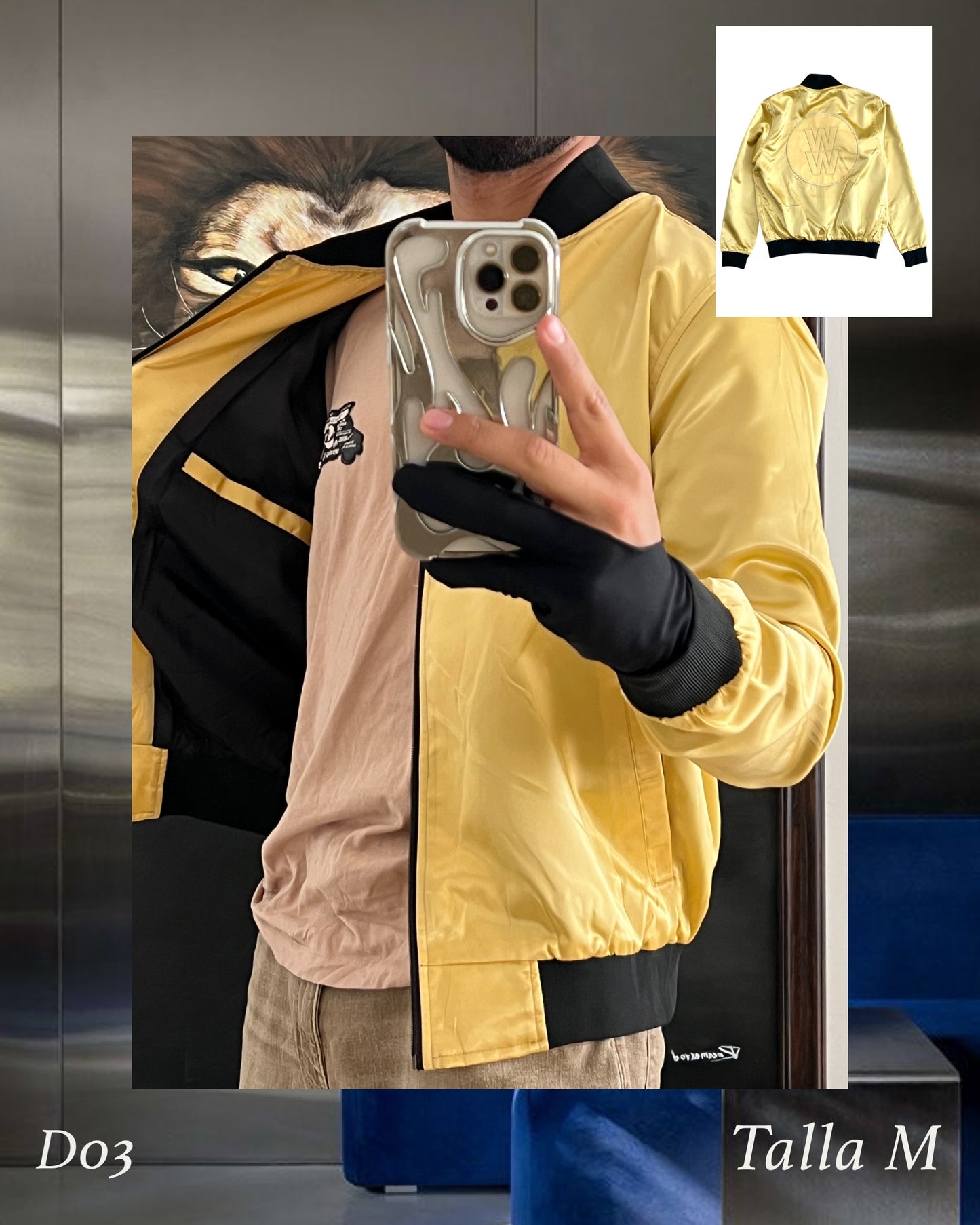 Yellow Bomber jacket (M)