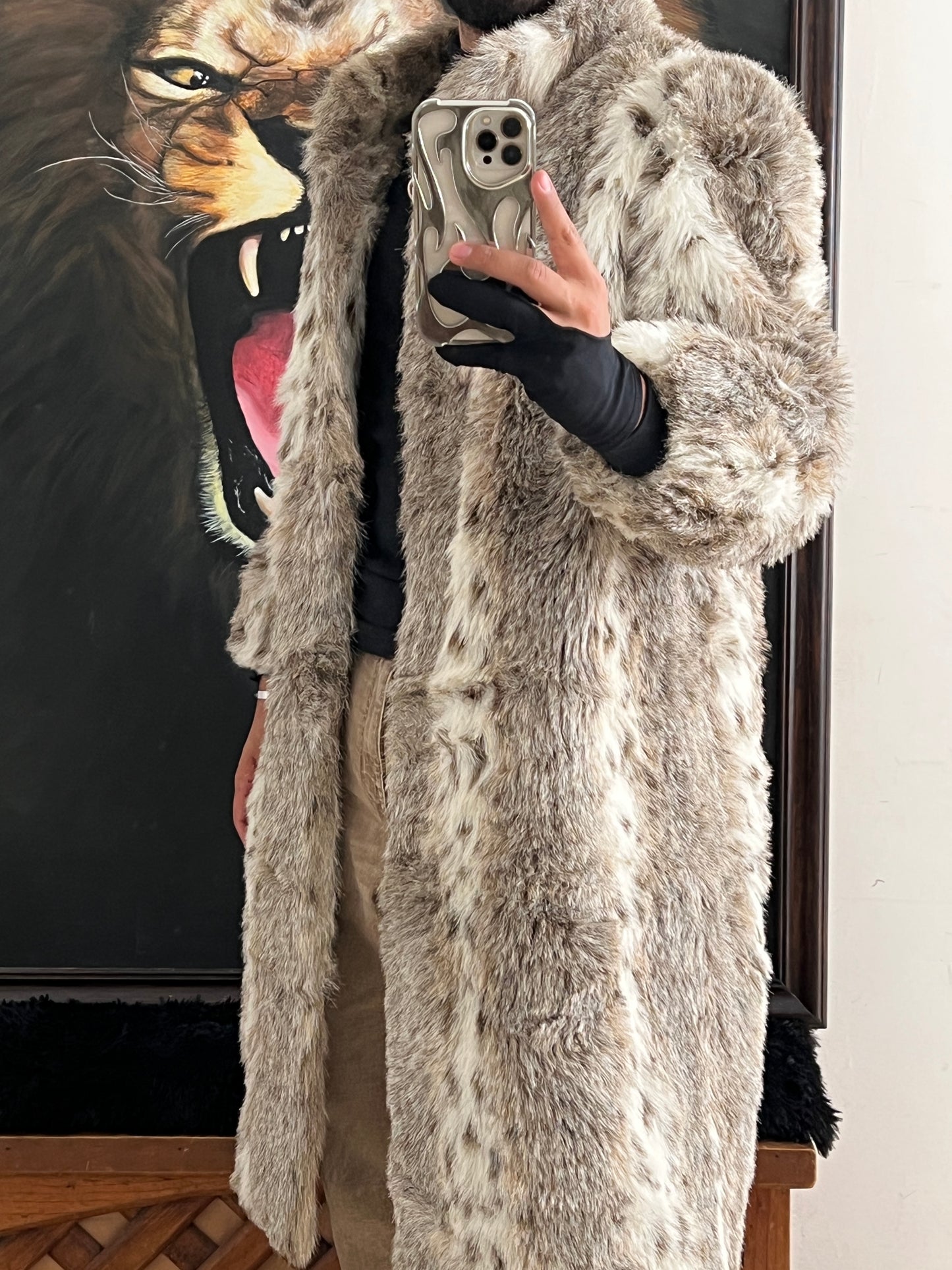 Abrigo Faux Fur de lujo (M)