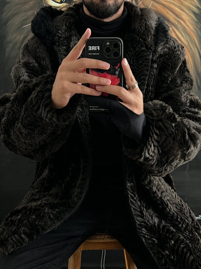 Abrigo lujoso talla 3XL De faux fur auténtico