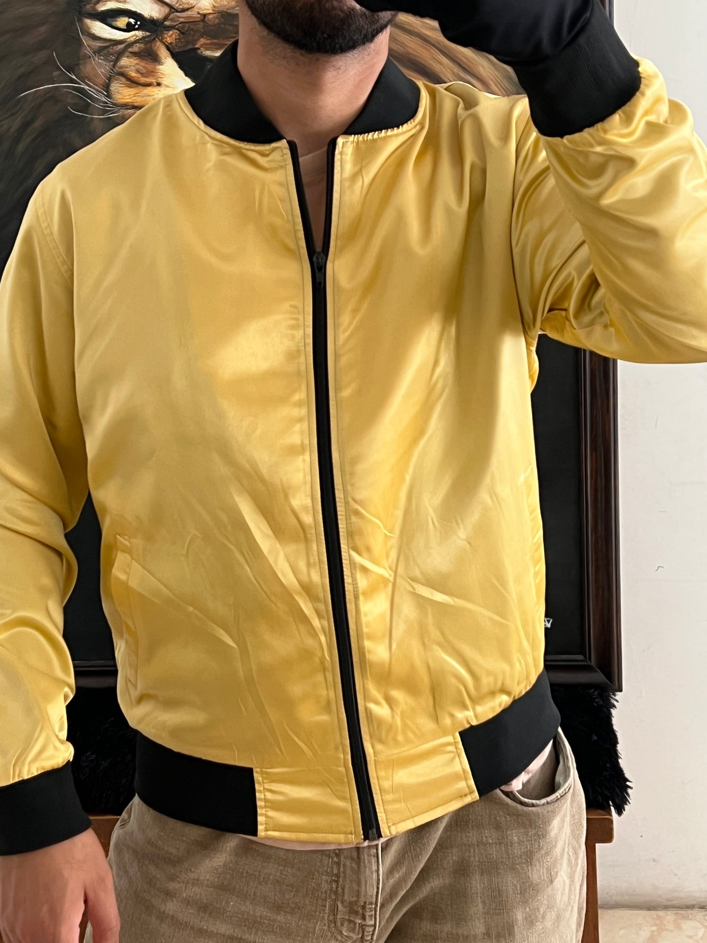 Yellow Bomber jacket (M)