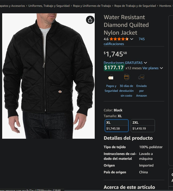 BLACK PUFFER DICKIES (M)