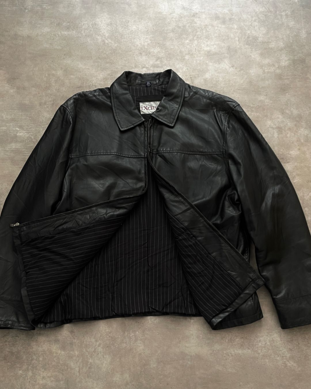 BOMBER LEATHER JACKET (2XL)