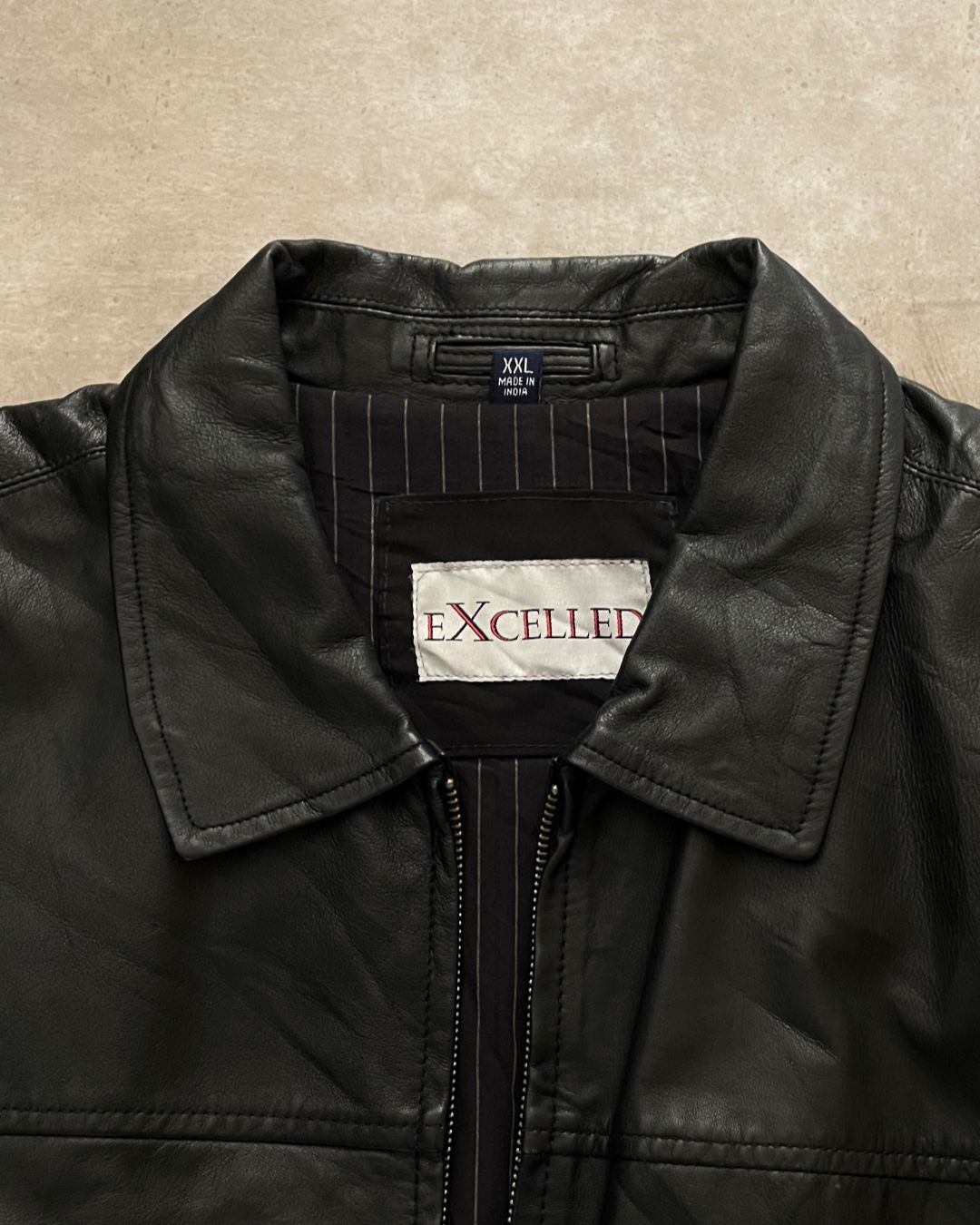 BOMBER LEATHER JACKET (2XL)