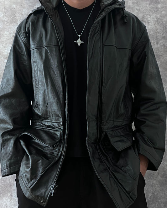 LEATHER HUNTER JACKET (M)